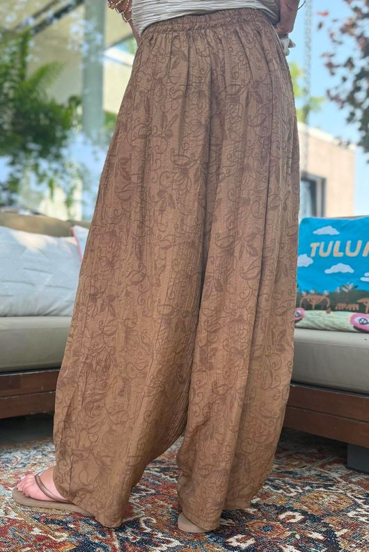 Tasha Damask Bloom Pant Walnut